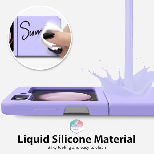 Image of MIDOS Back Cover Compatible with Samsung Z Flip 6 Case Liquid Silicone Full Protection Shock Proof Back Cover for Samsung Galaxy Z Flip 6 (Purple)
