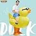 Spooktacular Creations Adult Halloween Inflatable Costume Riding a Duck Air Blow-up Suit Deluxe Set Ride On for Cosplay Themed Parties, X-Large(75In)