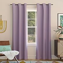 Sun Zero Easton Energy Saving Blackout Grommet Curtain Panel, Lavender, 40" W x 84" L 1 Panel