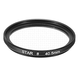 MECCANIXITY 40.5mm Star Lens Filter, Starburst Lens Filter 8 Points Star Camera Lens Filter for Night Scenery Glassworks