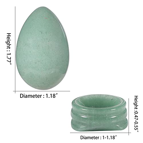 Mookaitedecor Green Aventurine Crystal Egg Polished Gemstone Figurines With Stone Stand #TOP3