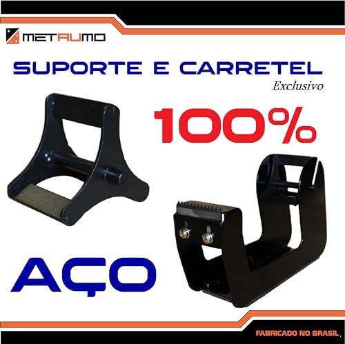 Suporte para Fita Adesiva Larga Preto -Muito Resistente - Fabricado em Aço - Metaumo
