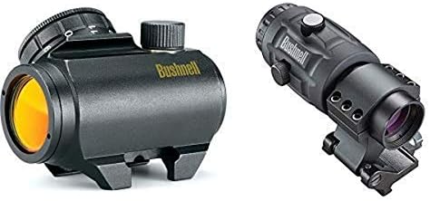 Bushnell Trophy TRS-25 Red Dot Sight Riflescope, 1x25mm, Black Optics, 3X Magnifier, Matte Black