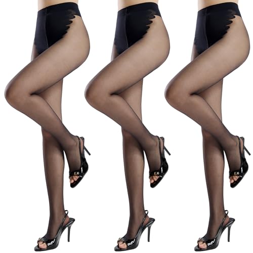 Aaronano 3 Pairs 20D Sheer Tights