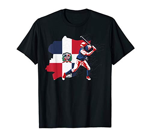 Dominican Republic Flag Shirt Baseball Player T Shirt Sports T-Shirt
