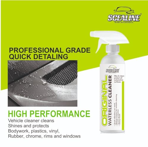 Image of Clean & Shine Waterless Car and Bike Wash Spray 500ml | All-in-One Exterior Cleaner for Paint, Glass, Plastic, Chrome & Wheels | Multipurpose Polish, Streak-Free Shine With Microfiber Cloth