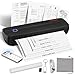 Produktbild VEVOR mobiler Drucker tragbarer Thermodrucker Bluetooth-Tintenloser Drucker, Thermopapier im Format A4 A5 kompatibel mit iOS/Android/Laptop, 300 DPI Reisedrucker im Büro und zu Hause Schwarz