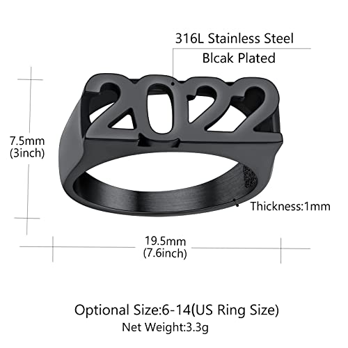Custom4U Personalized Initial Signet Engraved Ring for Mens - image 6