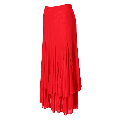 harayaa Novo vestido de baile quadrado saia plissada para meninos – vermelho, conforme descrito