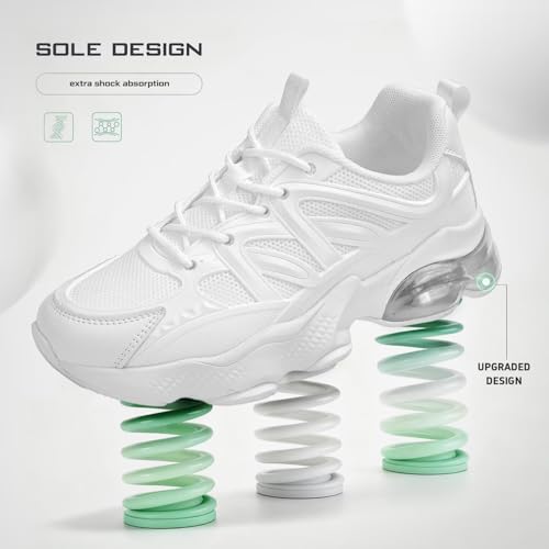 Image of Womens Walking Running Shoes Air Cushion Tennis Sneakers Fashion Breathable Basketball Sport Gym Fitness Cross Trainers