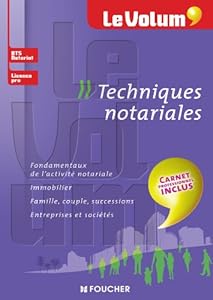 Couverture du livre de Le Volum' Techniques notariales