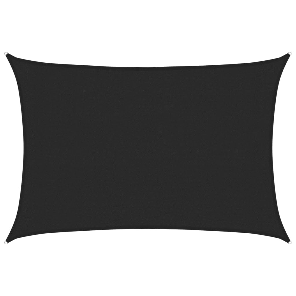 vidaXL Sunshade Sail 160 g/m² Black 3x5 m HDPE — image 1