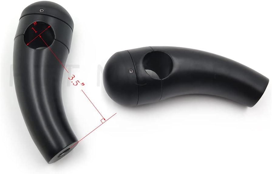 HTTMT Custom Black 1" Handlebar 3.5" Risers Handlebar Risers Compatible with H-D Choppers Dyna