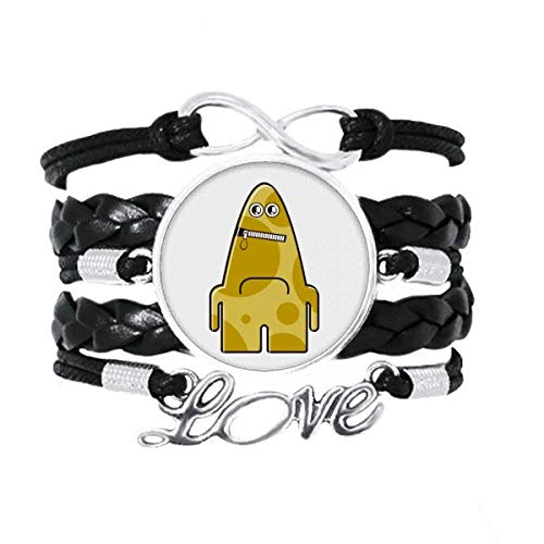 Monstre jaune bracelet amour en cuir univers étranger pour affirmer son style