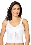 Comfort Choice Women's Plus Size Easy Enhancer Wireless Longline Posture Bra - 46 D, White