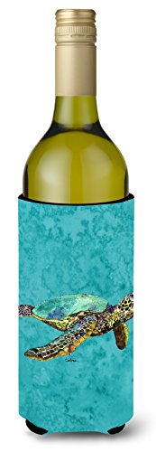 Caroline's Treasures 8659Literk Turtle Wine Bottle Hugger Bottle Cooler Sleeve Hugger Machine Washable Collapsible Insulator Beverage Insulated Holder #TOP7