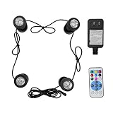 FOEERS Submersible LED Fountain Lights, 6W 500MA Waterproof Underwater Energy Saving for Fish Pond T