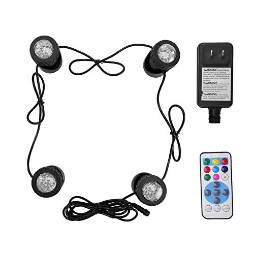 Foeers Submersible Led Fountain Lights, 6W 500Ma Waterproof Underwater Energy Saving For Fish Pond Tank Pool Water Garden (4 Led Light) #TOP3