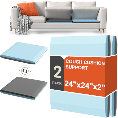 Sellmazon Couch Cushion Support for Sagging Cushions, 24''x24''x2 40D&35D