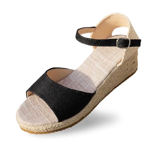Sandales compensées pour femme dotées d'un bout ouvert tendance et d'un confort unique