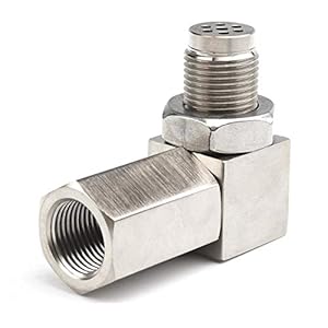 RUIZHI Universele Zuurstof Sensor Extender 90 Graden Bung Uitbreiding Katalysator O2 Zuurstof Sensor Spacer Voor Auto M18X1.5 – Zilver