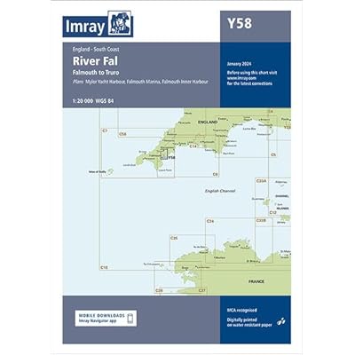 Imray Chart Y58: River Fal (Y CHARTS): Falmouth to Truro