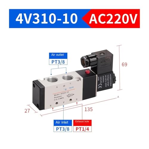 Electrovanne 5/2 monostable 4V310-10 à haute fréquence de commutation - 6