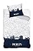 Produktbild MTOnlinehandel Berlin Bettwäsche Bettbezug 135x200 80x80 Baumwolle · Souvenir Städte Bettwäsche-Set für Teenager, Erwachsene · 2 teilig · London New York Paris