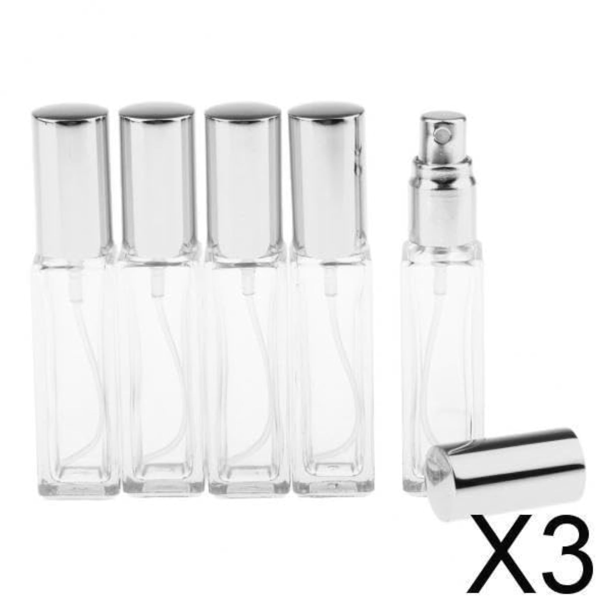 3x 8ml Refillable Perfume Atomizer Empty Spray Bottle