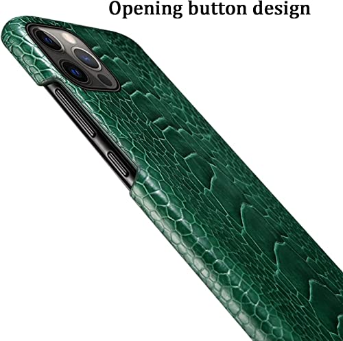 Étui arrière mince en cuir véritable marron pour iPhone 13 - 4