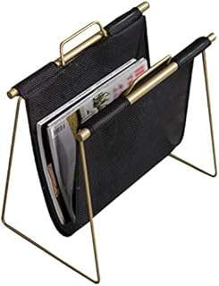 KWW Desktop Magazine Holder Freestanding Magazine Organizer Holder Rack Newspaper Rack Storage Standing Basket For Books (Color : Black, Size : 40 * 22 * 43cm)