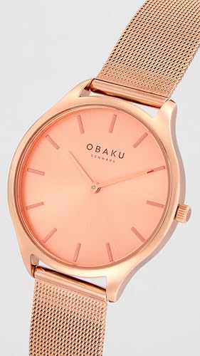 Image of Obaku Tang Lille Roses Analog Gold Dial Women's Watch-V260LXVVMV