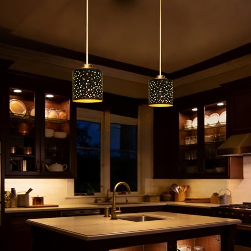 2 Pack Pendant Lights Kitchen Island with Plug in Cord Pendant Lamp Shade - image 7