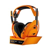 Logitech G Astro A50 X LIGHTSPEED Wireless Gaming Headset McLaren Edition + Base Station, PRO-G GRAPHENE, PLAYSYNC across Xbox Series X|S + PS5 + PC/mac, Bluetooth, HDMI 2.1 Passthru - Papaya