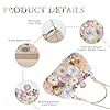 Fecialy Blume Kupplung Handtasche Frauen 3D Floral Abend Handtaschen Kette Riemen Schultertasche für formale Party Braut Hochzeit #3