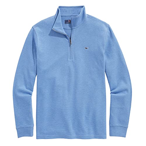 Vineyard Vines Men's Saltwater Quarter-Zip Pullover Sweater, Hull Blue, Large #TOP14