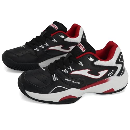Tênis Joma Master 1000 Júnior - Preto e Vermelho Cor:Preto;Tamanho:32