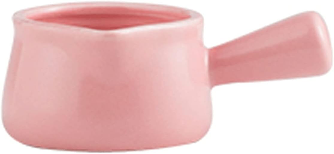 2.7Oz Ceramic Sauce Boat Double Insulated Gravy Boat Storage for Gravy Or Cream Used at Home Kitchen (White Or)