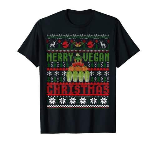 Suéter divertido navideño feo vegano Camiseta