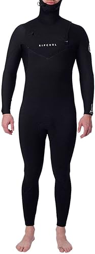 Rip Curl Mens Dawn Patrol 54mm Hooded Chest Zip Wetsuit - Black - Easy Stretch Flash Lining