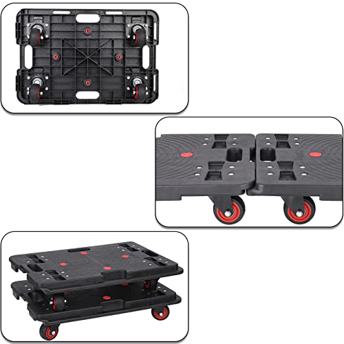 Carrito plegable portátil con ruedas giratorias 330 lbs miniatura 6