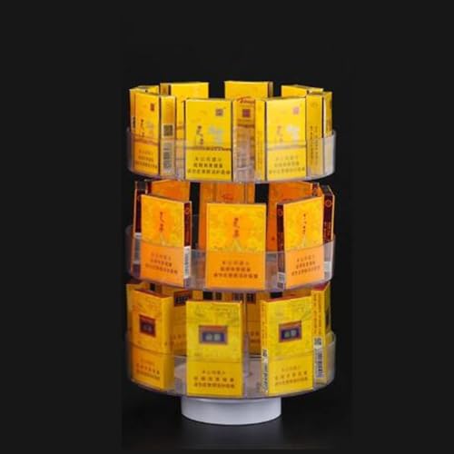 Mostrador de CAJ ordenado con vitrina de cigarrillos giratoria 3