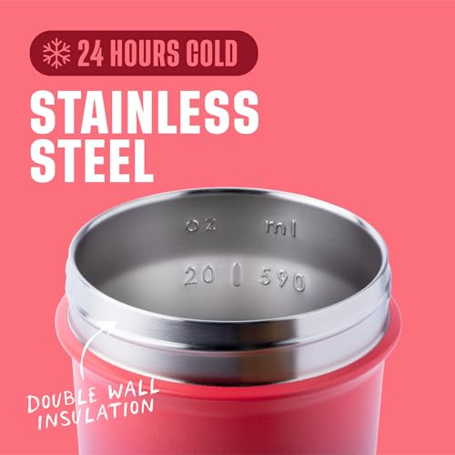 Image of BlenderBottle Sport Sleek Stainless Steel Shaker Bottle 25 oz Sangria Ombre