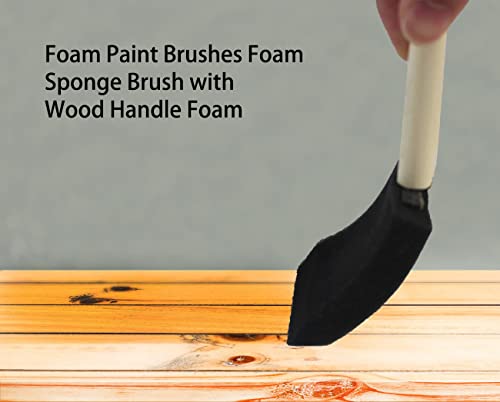 Lunkuivy 120 Packs 2 Inch Foam Paint Brushes Foam Sponge Brush With Wood Handles, Durable And Great For Acrylics, Varnishes, Crafts, Stains #TOP3