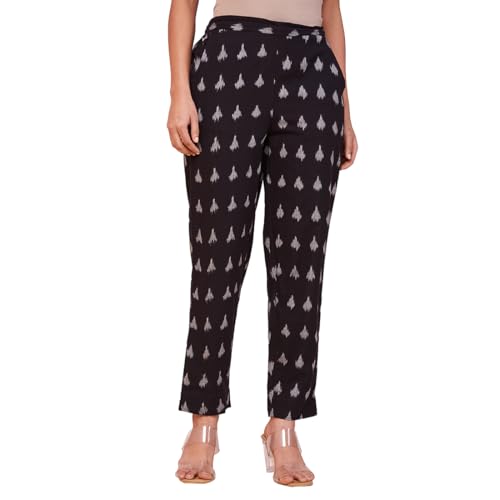 Pantalon décontracté style week-end pour femme noir confortable taille 56