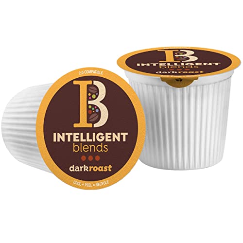 Intelligent Blends Dark Roast Coffee Pods, 100Ct. Solar Energy Produced Recyclable Single Serve Dark Roast Coffee Pods - 100% Arabica Coffee California Roasted, Kcup Compatible #TOP2