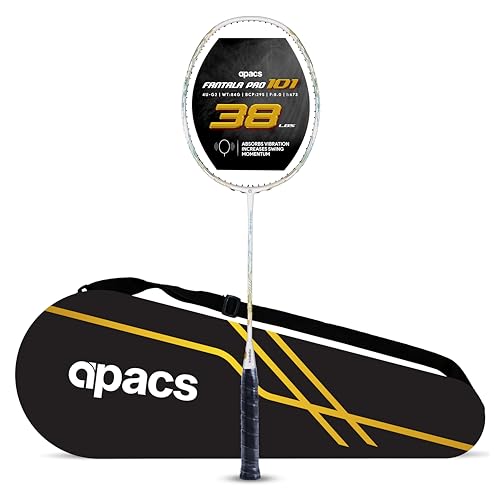 Apacs Fantala Pro 101 | 50T HM Solid Carbon Graphite | Ultra Strong Dense Graphite Build | 38LBS max Tension | Compact Power Quad voltic Frame | 84+-2gms |Professional Badminton Racket (B0D7S6Y6BW) Amazon Price History, Amazon Price Tracker