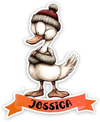 Fuzzy Customized Name Plaque Element Cozy Whimsical Animal Lovers Winter Character Setup Glossy Vinyl Sticker Cute Colourful Gift for Friends Coworkers Family Surprise Fun image 5