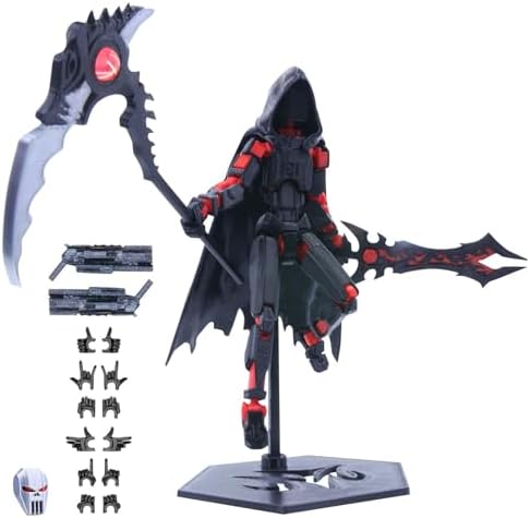 T13 Action Figure (Assembly Completed) Titan 13 Dummy 13 Robot 13 Figure 3D Printed Articulated Multi-Jointed Movable Robot Model (RD Grim Reaper)