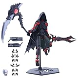 Hajmiiikey T13 Action Figure (Assembly Completed) Titan 13 Dummy 13 Action Figure Robot 13 Dummy 13 Figure 3D Printed Articulated Multi-Jointed Movable Robot Model (Grim Reaper-Red)